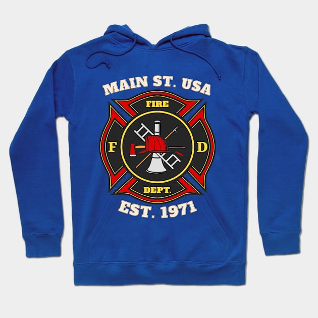 Main St. USA Fire Department Hoodie by Married to a DisneyAddict